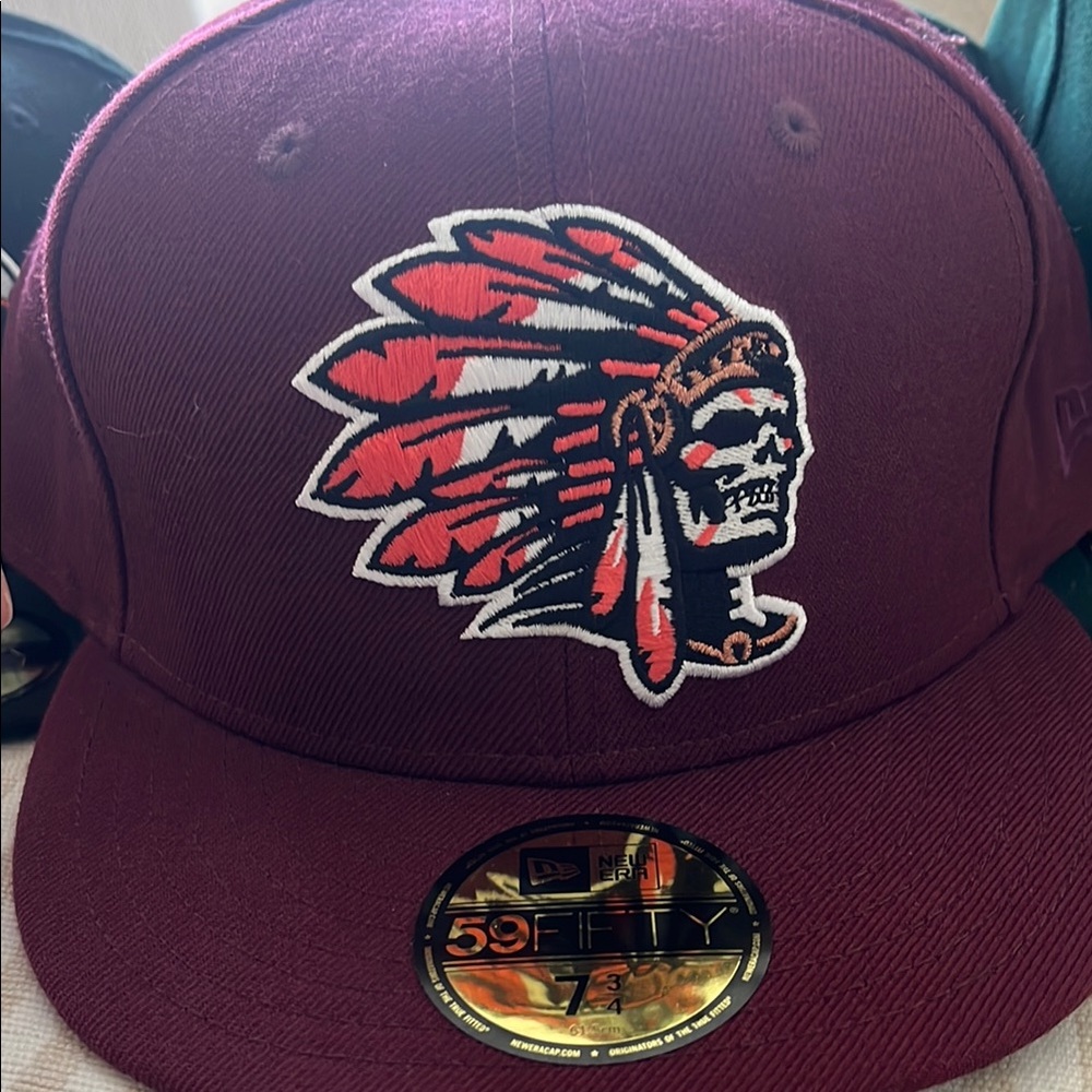 Skull chief New Era Burgundy and Red 59FIFTY Cap